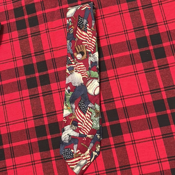 Two Americana series by Max Raab neckties. One is Up, Up and Away and Batter Up. - Picture 3 of 4